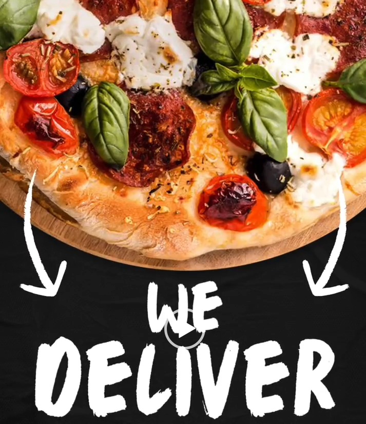 Pizza ad: WE DELIVER - Crustini Pizza